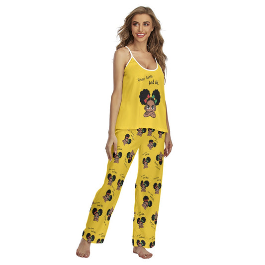 Santa And Did Women's Cami Pajamas - Yellow