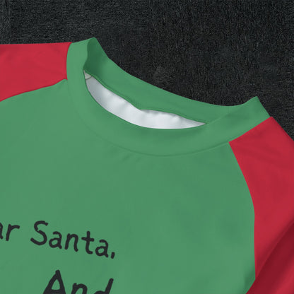 Santa and Did Kid's Raglan Sleeve