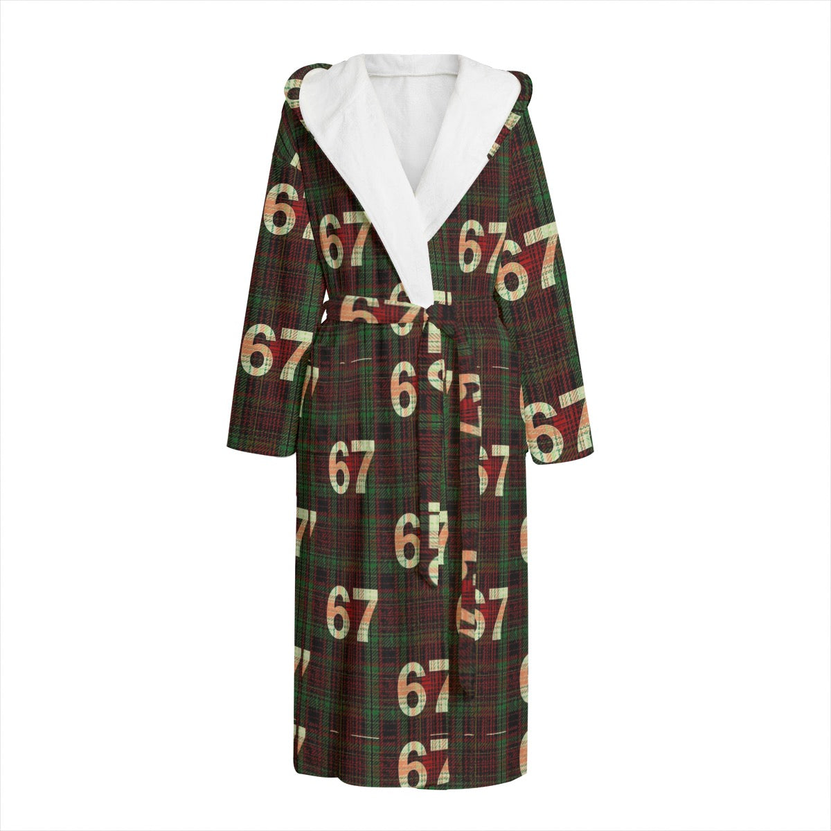 67 Unisex Flannel Hooded Robe