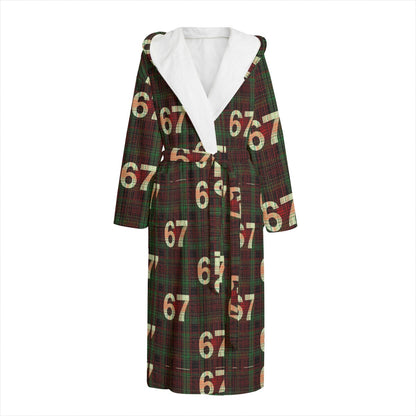 67 Unisex Flannel Hooded Robe
