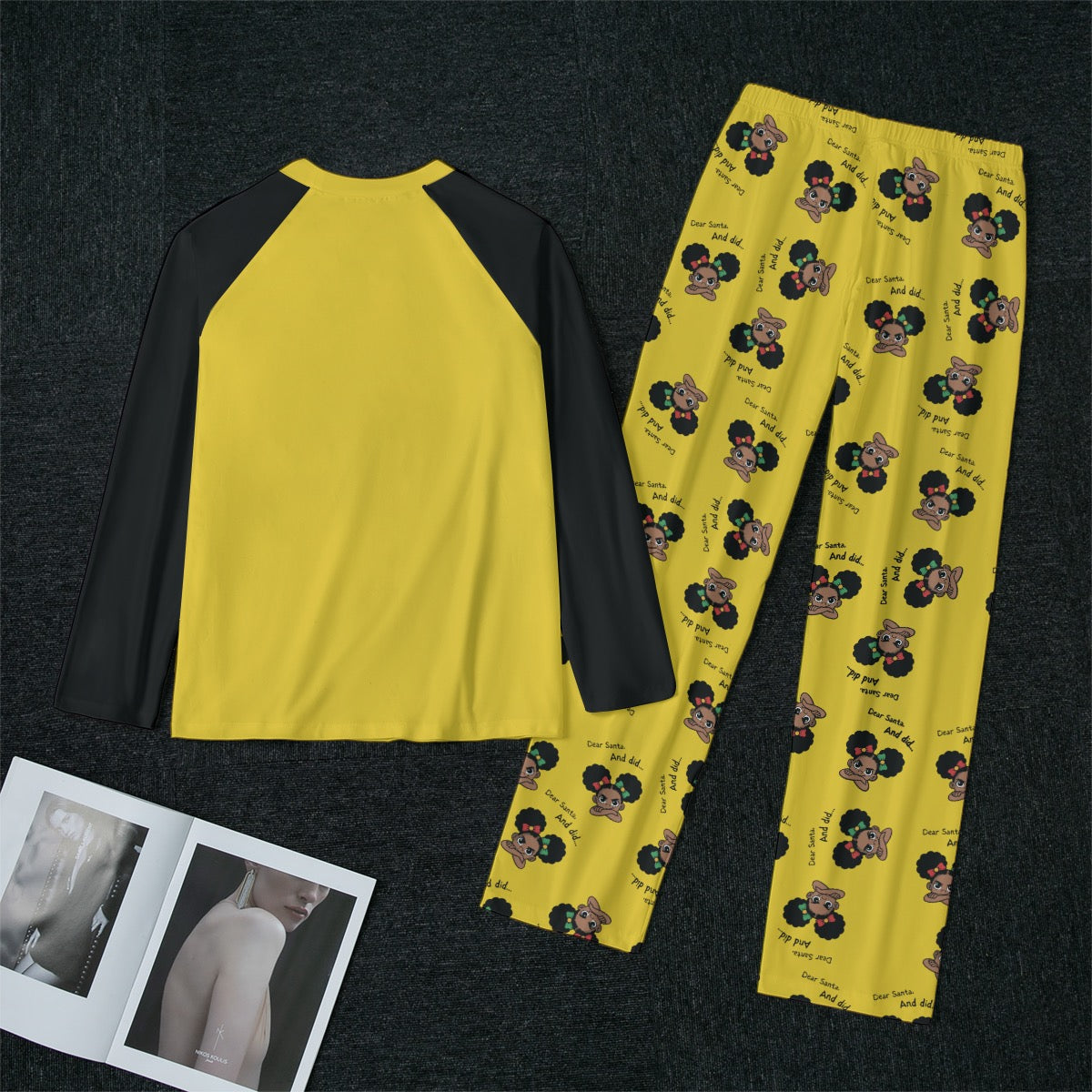 Santa and Did Women's Raglan Set - Yellow