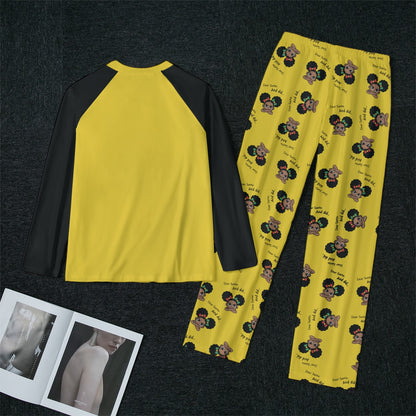 Santa and Did Women's Raglan Set - Yellow