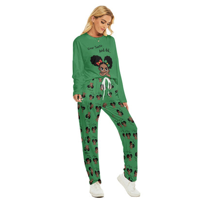 Santa and Did Women's Pajama Suit - Green
