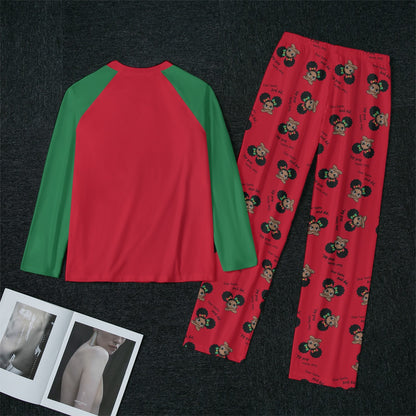 Santa And Did Women's Raglan Pajamas