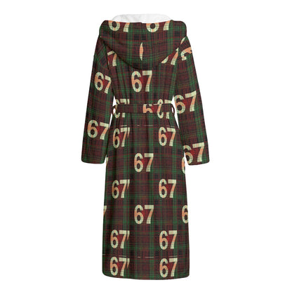 67 Unisex Flannel Hooded Robe