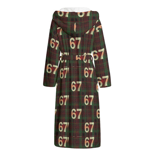 67 Unisex Flannel Hooded Robe