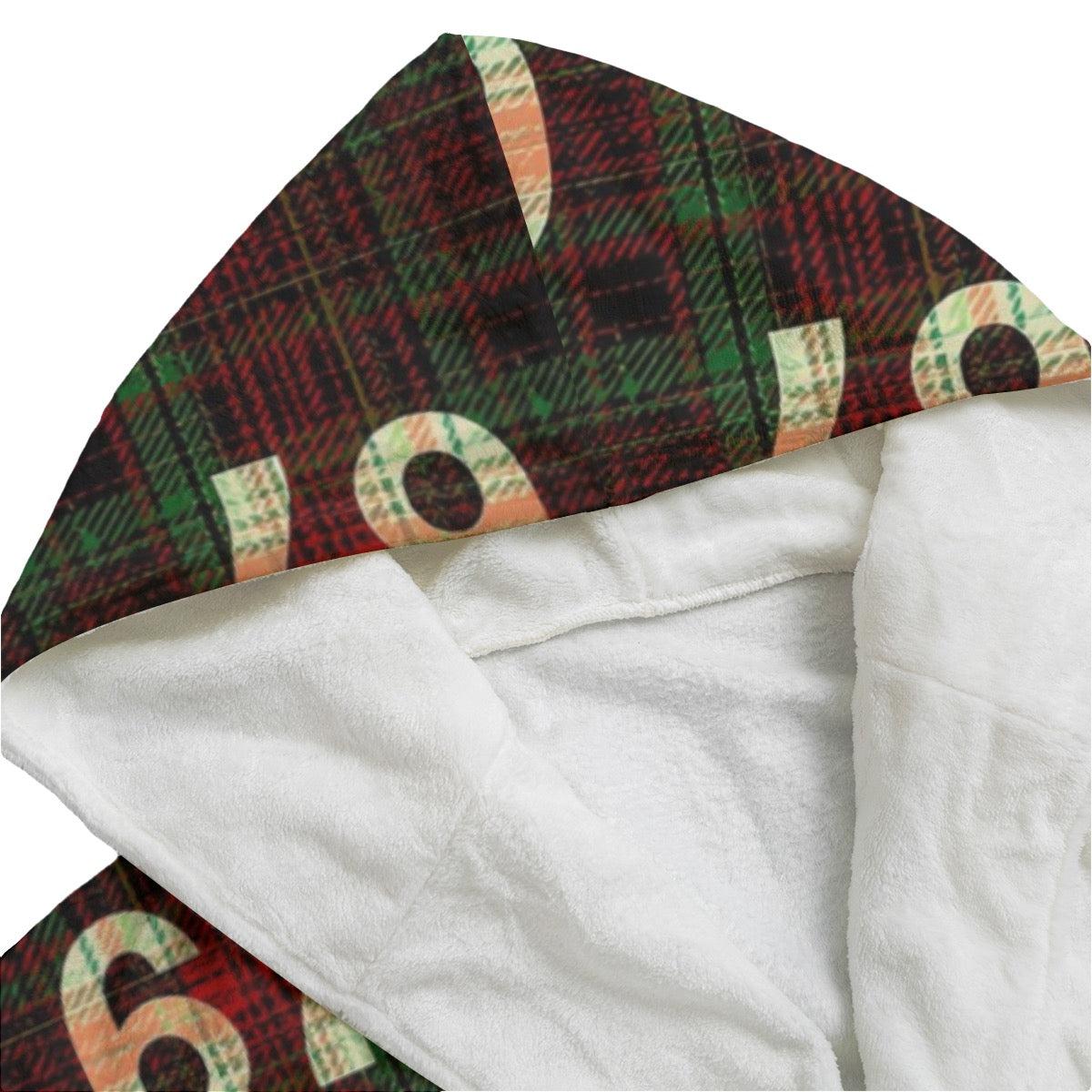 67 Unisex Flannel Hooded Robe