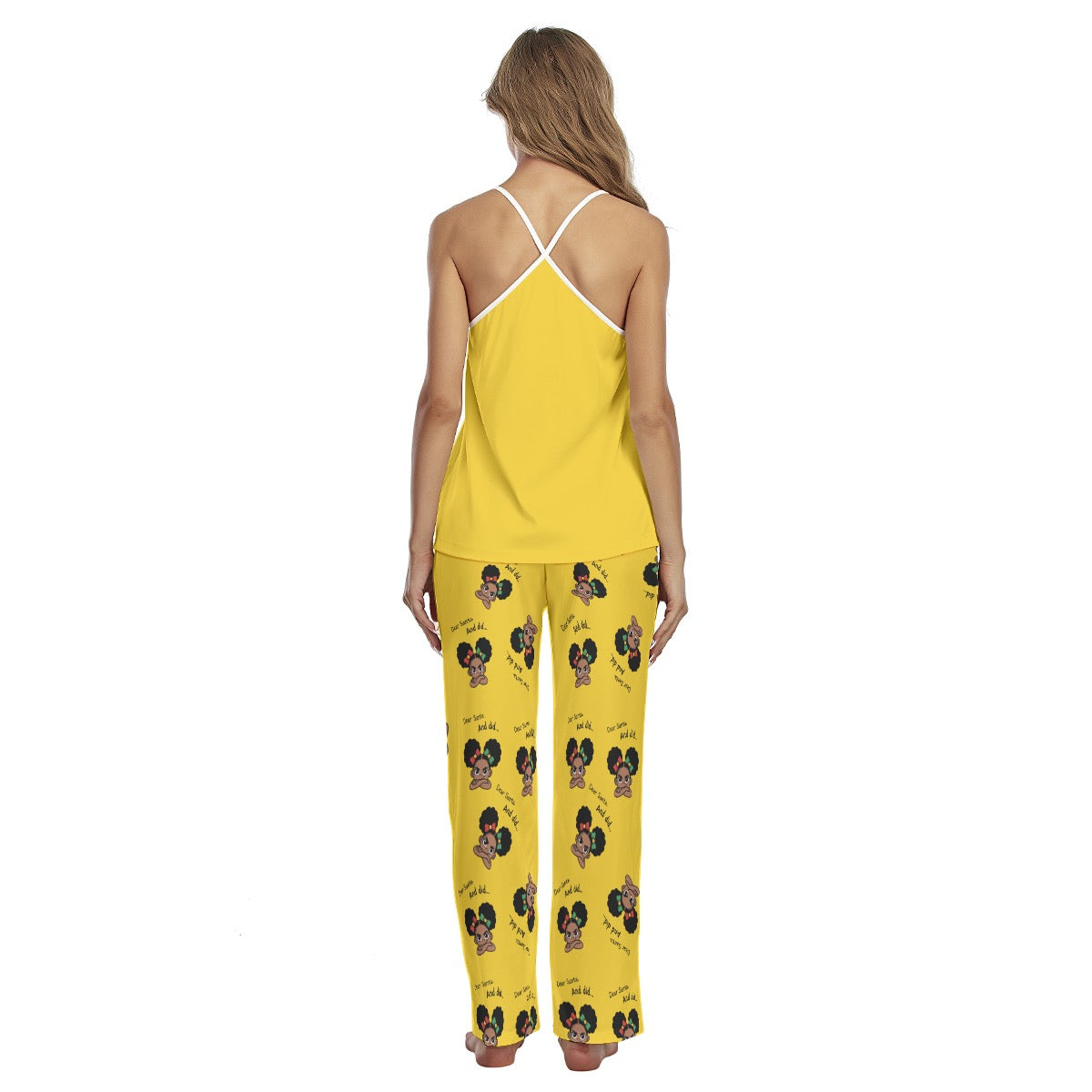 Santa And Did Women's Cami Pajamas - Yellow