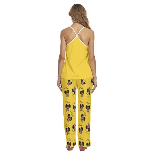 Santa And Did Women's Cami Pajamas - Yellow