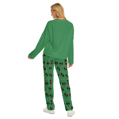 Santa and Did Women's Pajama Suit - Green