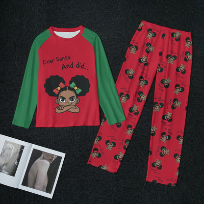 Santa And Did Women's Raglan Pajamas