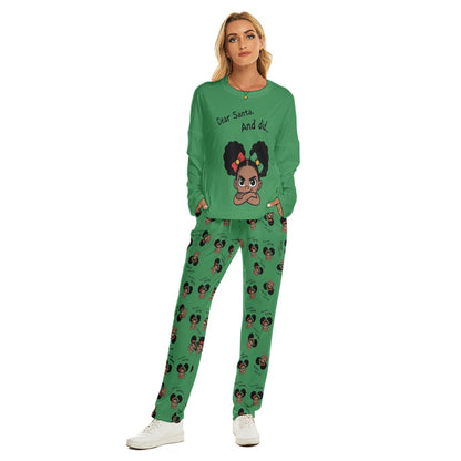Santa and Did Women's Pajama Suit - Green