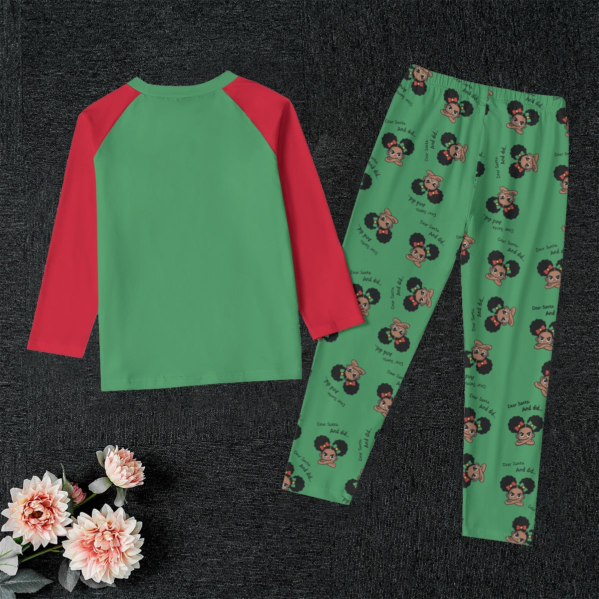 Santa and Did Kid's Raglan Sleeve