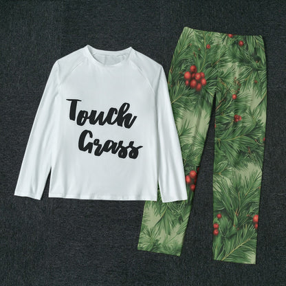 Touch Grass Men's Raglan Pajama Set