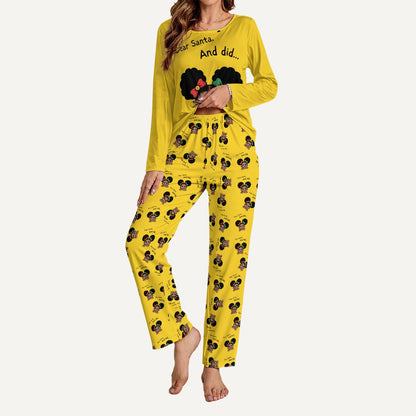 Santa And Did  Women's Loungewear Set - Yellow