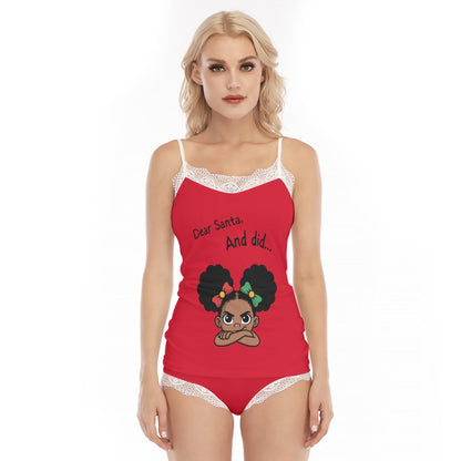 Santa And Did Lace Cami Set