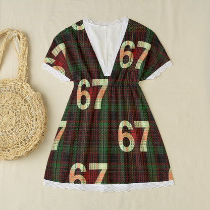 67 Women's Lace Sleepwear with Bat Sleeves