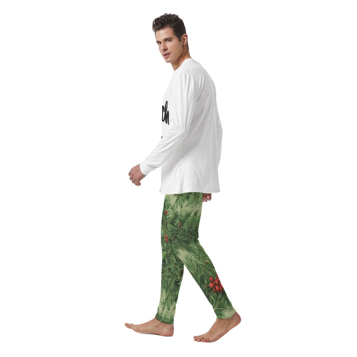 Touch Grass White Tee Men's Pajamas