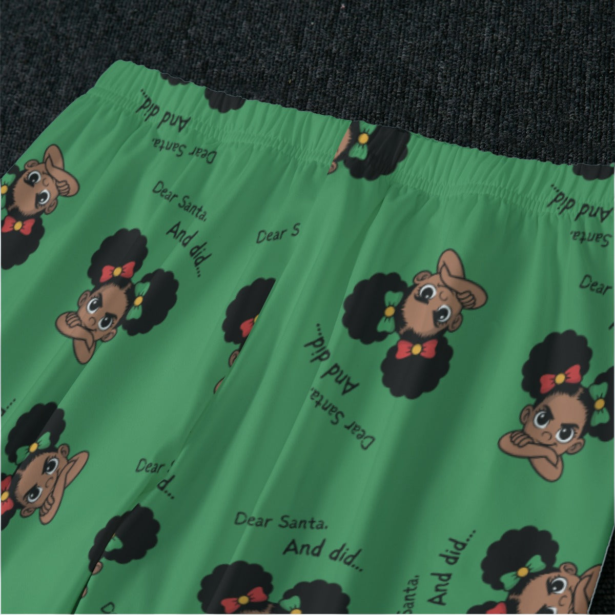 Santa and Did Women's Pajama set - Green