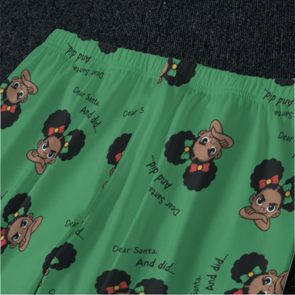 Santa and Did Women's Pajama set - Green