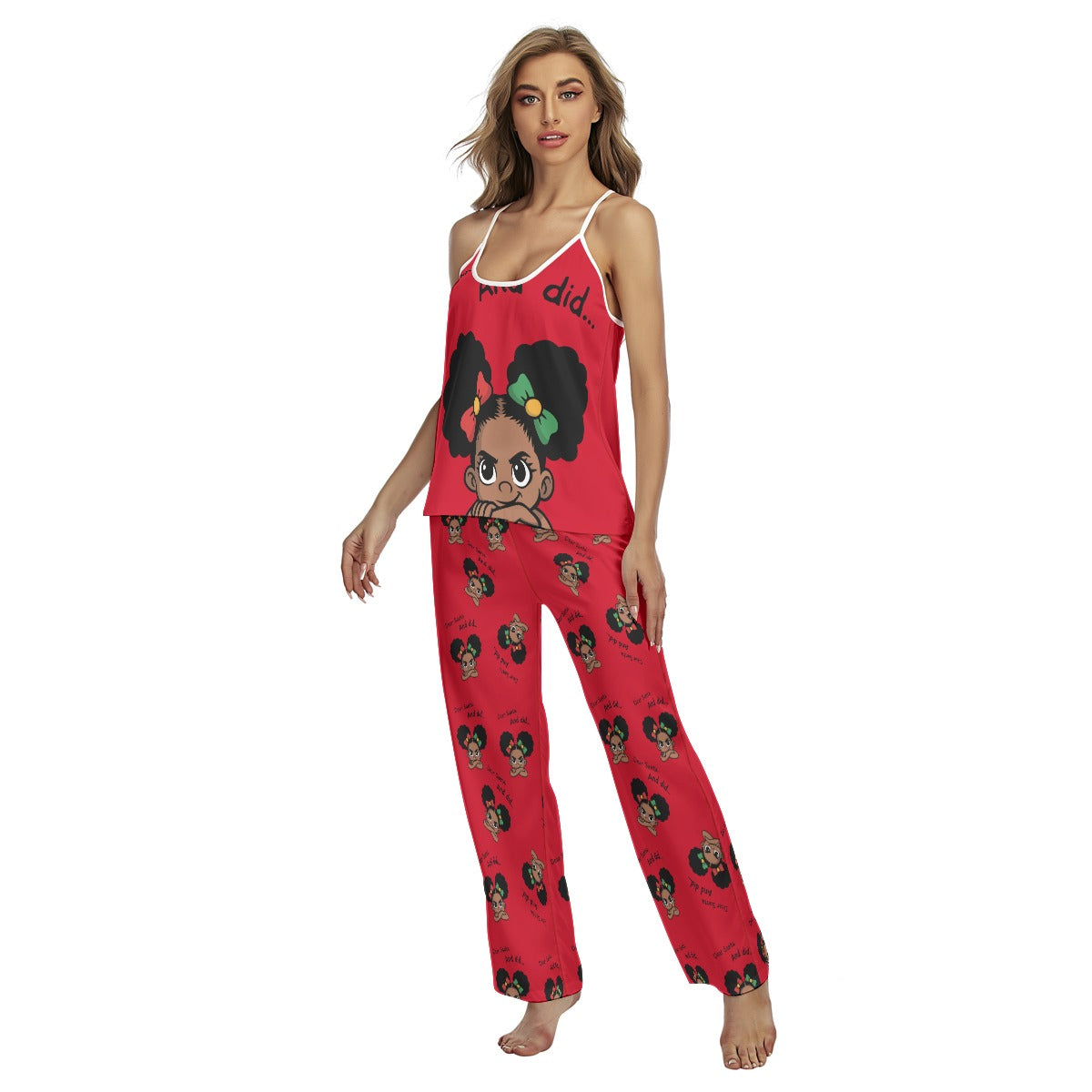 Santa And Did Red Cami Set