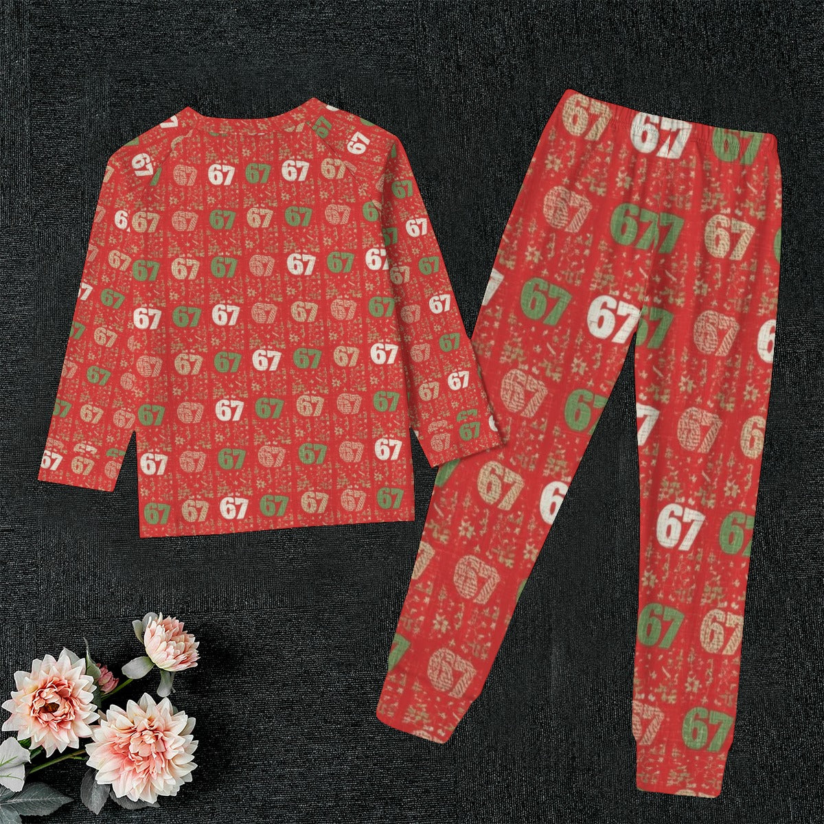 67 Red Kid's Sleep Pajama Set