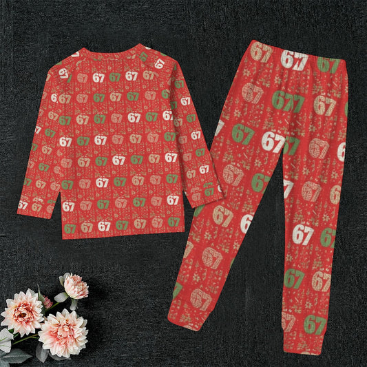 67 Red Kid's Sleep Pajama Set