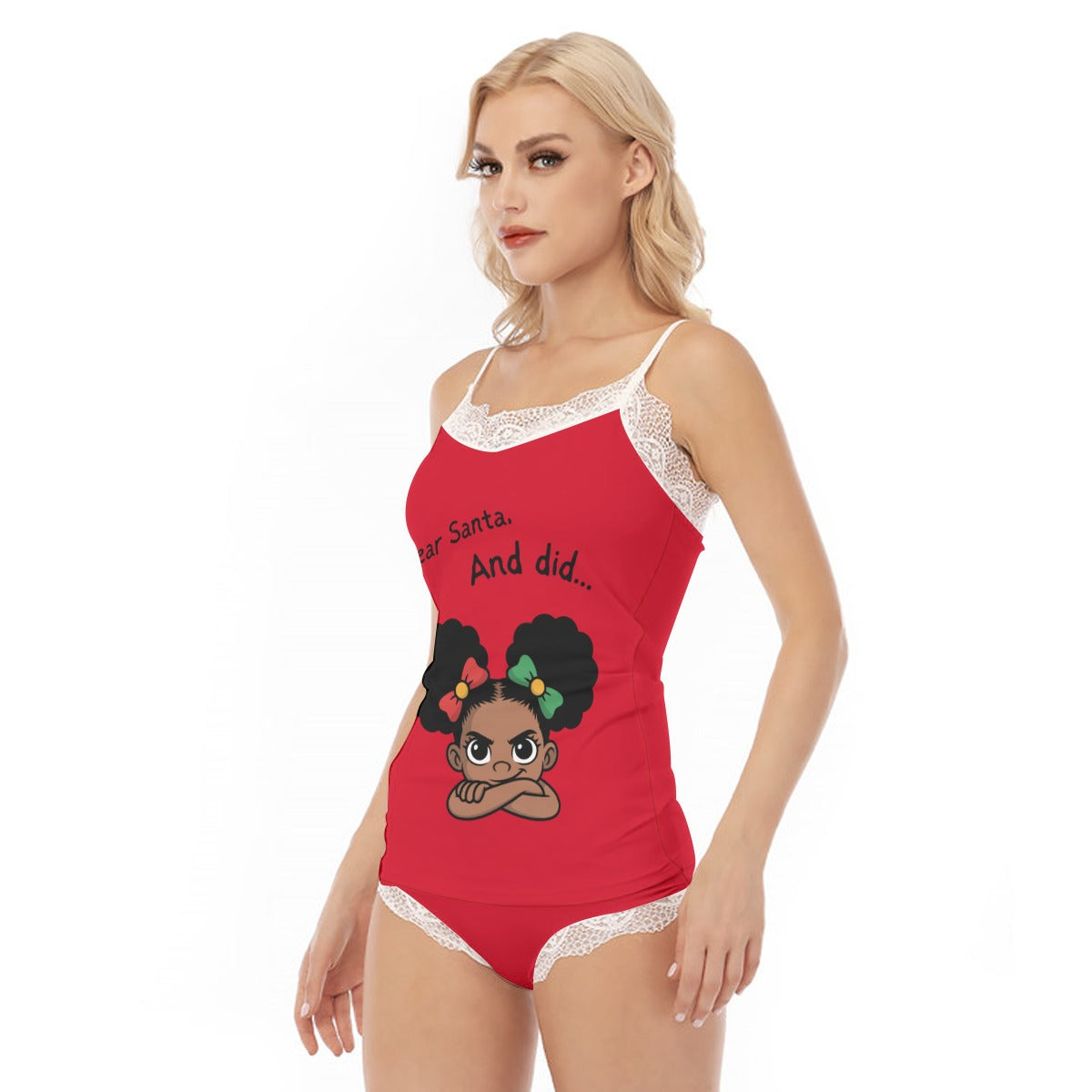 Santa And Did Lace Cami Set