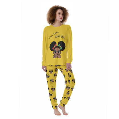 Santa And Did Women's Pajamas - Yellow