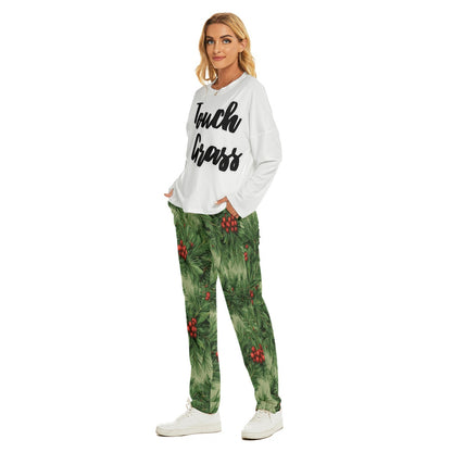 Women's Touch Grass Pajama Suit