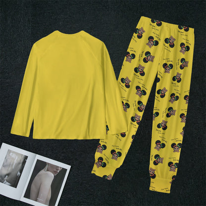 Santa and Did Pajama Set - Yellow