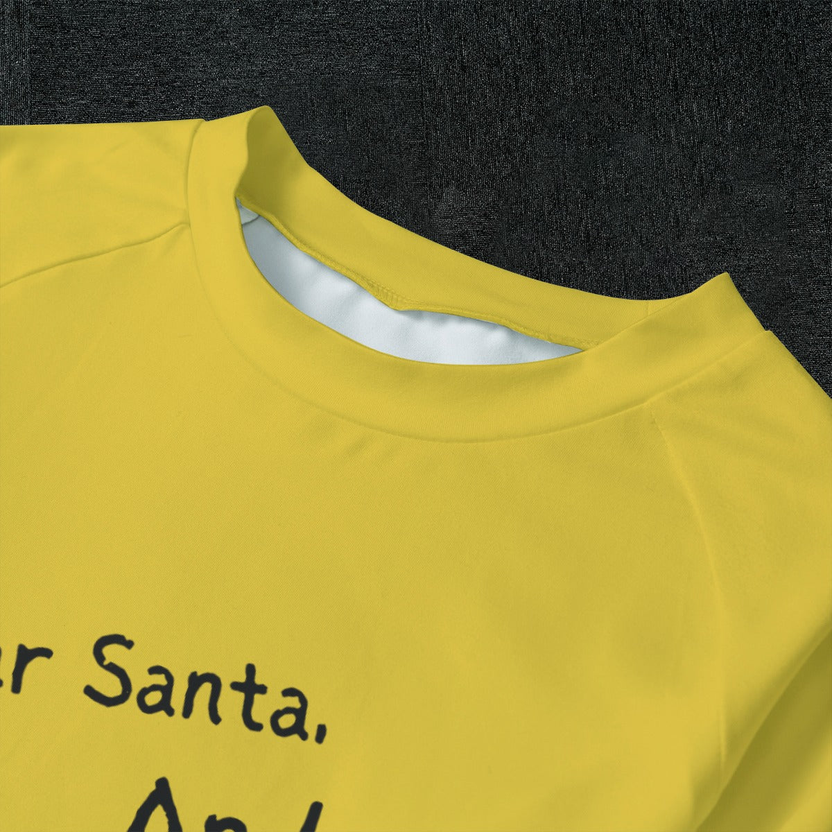 Santa and Did Solid Yellow Kid's Pajamas