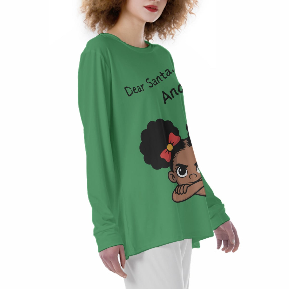 Santa and Did Women's Pajama Tee - Green