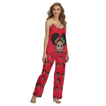Santa And Did Red Cami Set