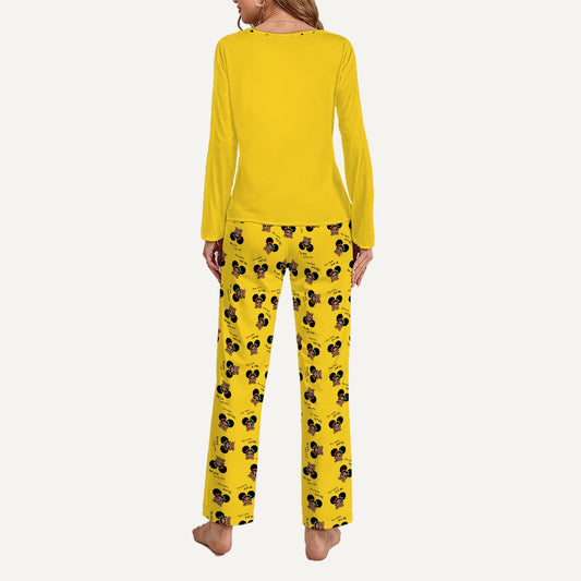 Santa And Did  Women's Loungewear Set - Yellow