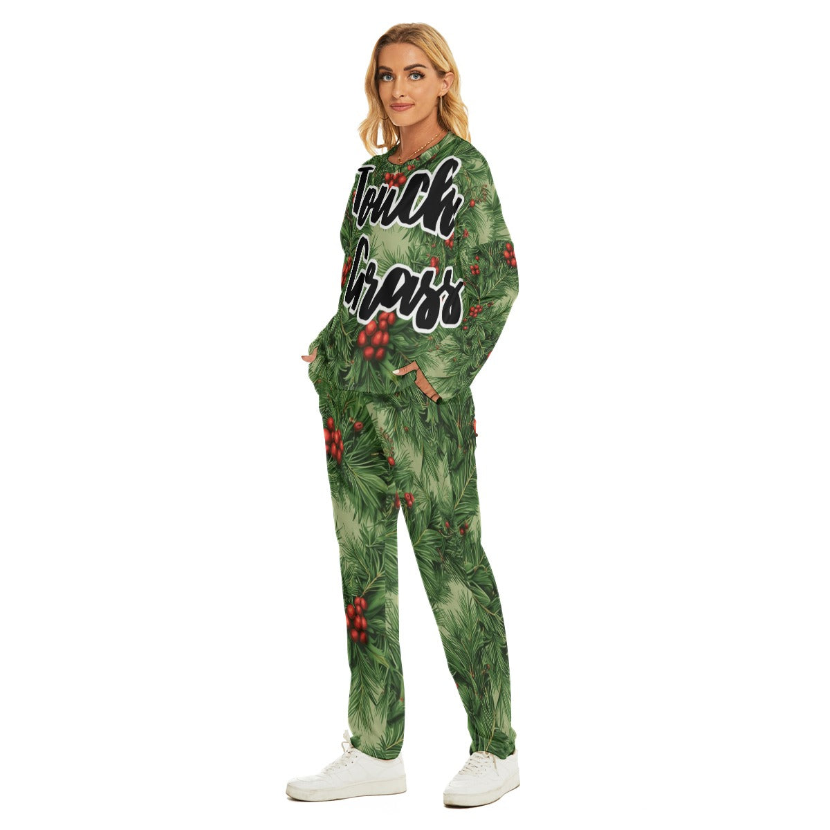 Touch Grass All Green Pajama Suit