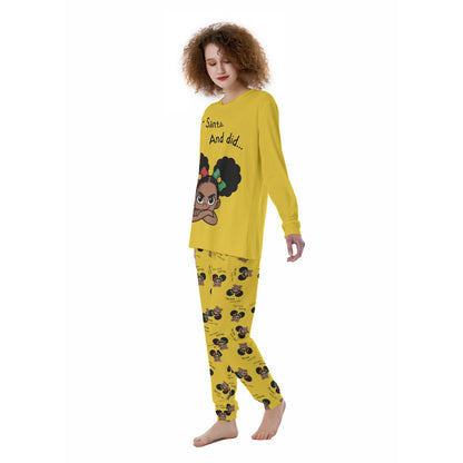 Santa And Did Women's Pajamas - Yellow