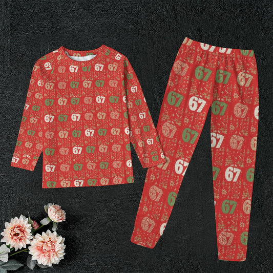 67 Red Kid's Sleep Pajama Set