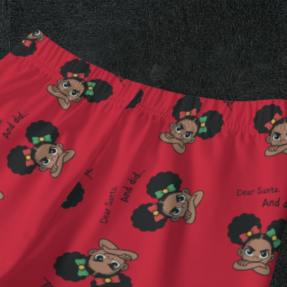 Santa And Did Kid's Raglan Pajama Set