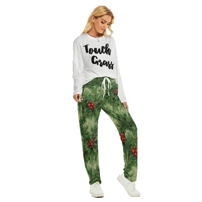 Women's Touch Grass Pajama Suit