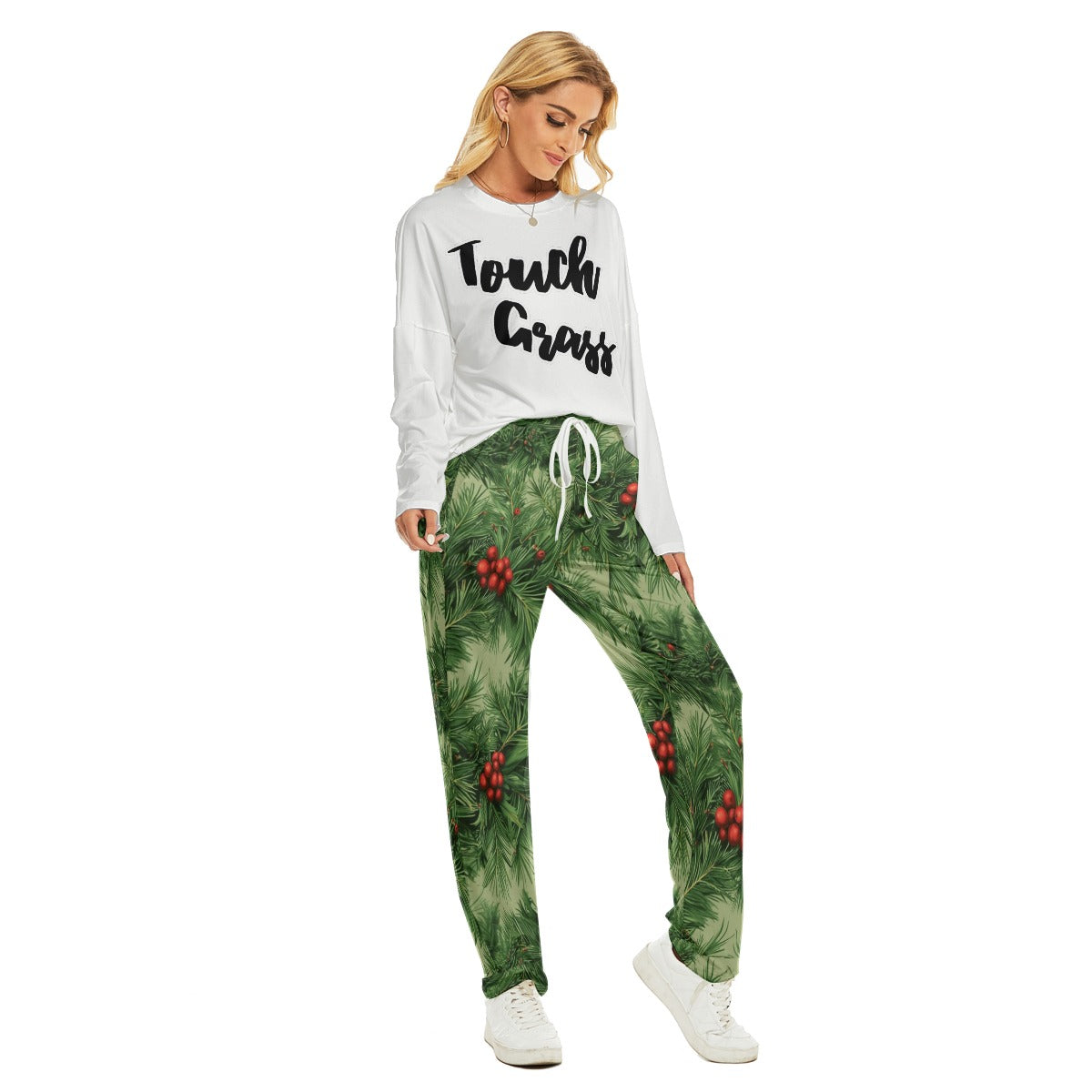 Women's Touch Grass Pajama Suit