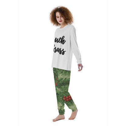 Touch Grass Pajamas White Top