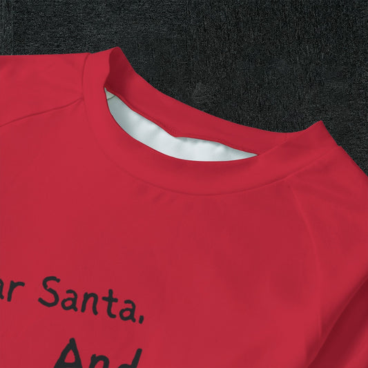Santa And Did Kid's Raglan Pajama Set