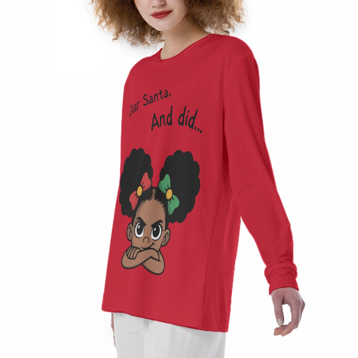 Santa and Did Pajama Tee Women's
